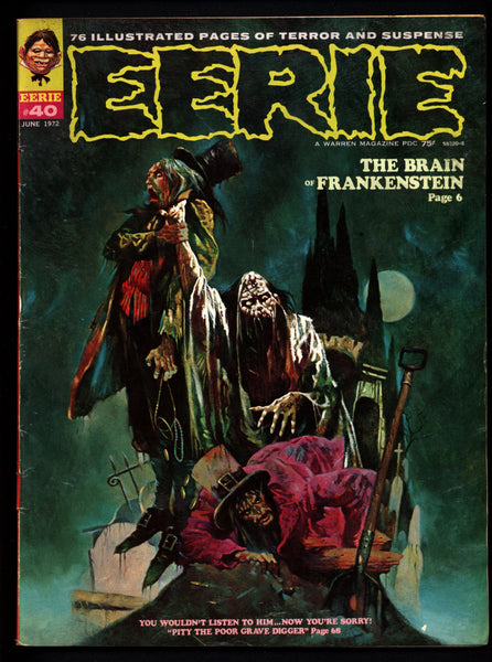 EERIE #40 Vintage Classic Horror Comic Warren Magazine DAX The Warrior Esteban Maroto Auraleon Mike Ploog