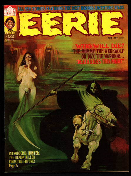 EERIE #52 The HUNTER DAX Maroto Dracula Werewolf Mummy Vintage Classic Horror Comic Warren Magazine Sanjulian