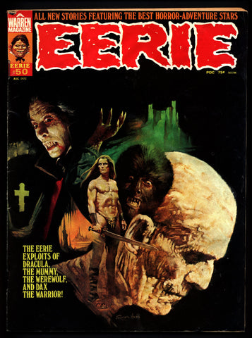 EERIE #50 DRACULA Werewolf Mummy Vintage Classic Horror Comic Warren Magazine Satanna Daughter Of Satan DAX Esteban Maroto Sanjulian