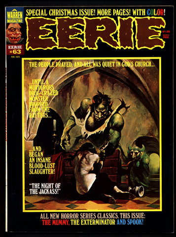 EERIE #63 EXTERMINATOR ONE  Color Paul Neary Maroto's Hollow Of The Three Hills by Nathaniel Hawthorne Classic Horror Comic Warren Magazine