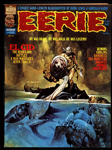 EERIE #66 EL CID Special by Gonzalo Mayo Classic Horror Comic Warren Magazine Manuel Sanjulian