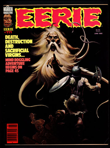 EERIE #111 Classic Horror Comic Warren Magazine Doug Moench Paul Gulacy  Larry Hama Val Mayerik Rudy Nebres