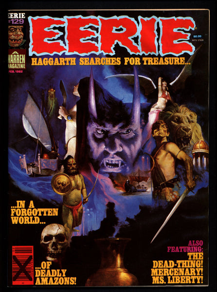 EERIE #129 Classic Horror Comic Warren Magazine Manuel Sanjulian Nicola Cuti Pat Boyette Rudy Nebres Victor de la Fuente Rich Margopoulos