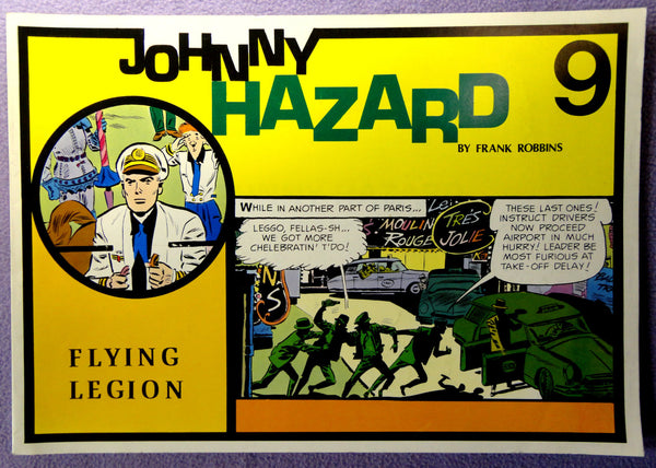 JOHNNY HAZARD #9 Frank Robbins Flying Lesson Full COLOR Pacific Comics Club Club Newspaper Comic Strips Collection