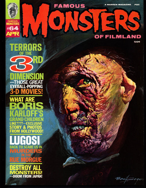 FAMOUS MONSTERS of Filmland 64 KAIJU Vincent Price Frankenstein Dracula Bela Lugosi Boris Karloff Hammer Universal Studios Monsters