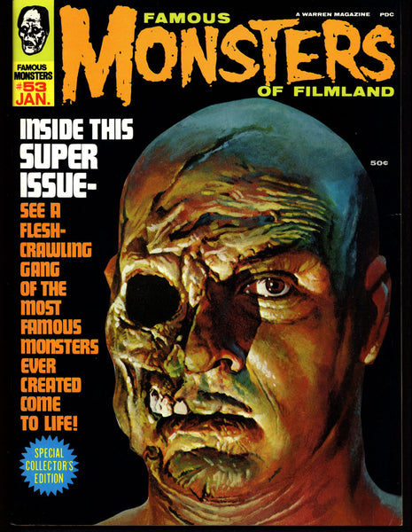 FAMOUS MONSTERS of Filmland 53 Colossal Man Frankenstein Bela Lugosi Boris Karloff Universal Studios Monsters