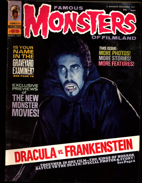 FAMOUS MONSTERS 89 Frankenstein Dracula Bela Lugosi Boris Karloff Hammer Universal Studios