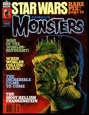 FAMOUS MONSTERS 140 Star Wars Science Fiction Fantasy Classic Frankenstein War of the Worlds When Worlds Collide George Pal