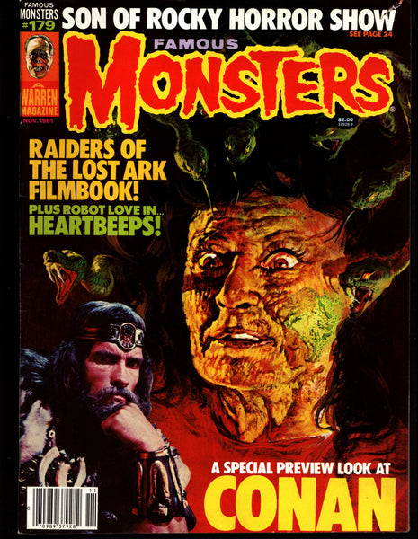 FAMOUS MONSTERS 179 Horror Science Fiction Fantasy CONAN Wolfen Indiana Jones Raiders of the Lost Ark Rocky Horror Shock Treatment Matheson