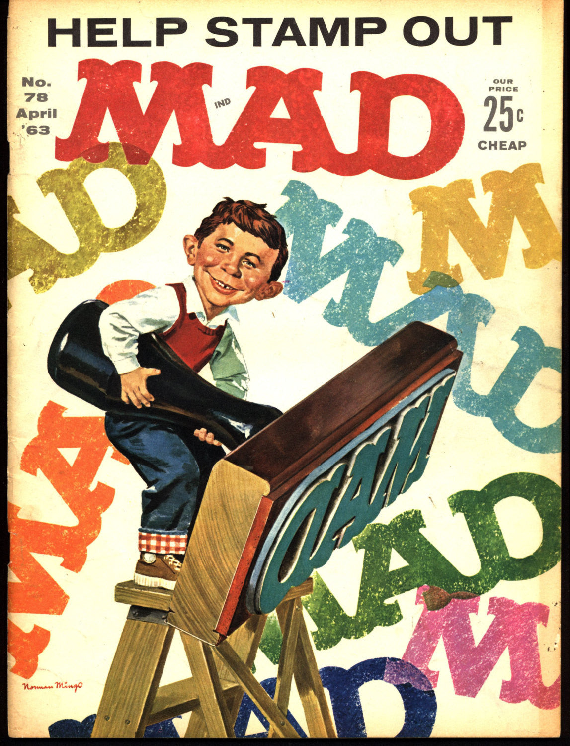 MAD アルフレッド・E・ニューマンサイン入ポスター MAD アルフレッド・E・ニューマンサイン入ポスター MAD