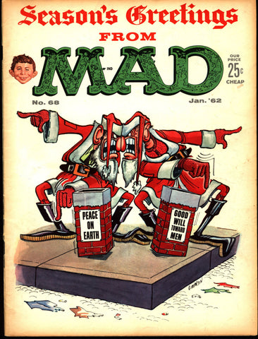 MAD MAGAZINE #68 1962 Christmas What Me Worry? Alfred E Neuman Bill Elder Wally Wood Kelly Freas Don Martin Jack Davis Mort Drucker