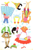 DOLLIES go 'round the World PROGRESSIVE Out Push Out Cut Out Paper Doll Book Fine Intact not cut