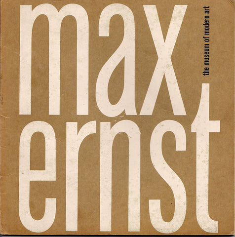 MAX ERNST Museum of Modern Art 1961 Exhibition catalog William S. Lieberman Surrealism DADA