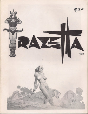 RARE Frank FRAZETTA #1 one-shot fanzine 1969 Art and THUNDA comic reproduction Science Fiction Cartoon Fantasy Art