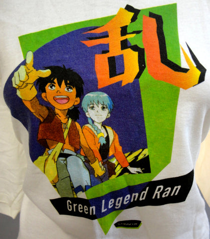 GREEN LEGEND RAN Pioneer Video Promo Deadstock 1989 Beautiful Cult Anime Extra Large X L Tshirt
