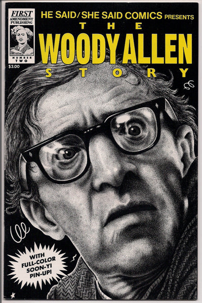 He Said/She Said Comics The WOODY ALLEN Mia Farrow Story Barney Dunn Phil Avelli Soon-Yi PinUp Poster in color