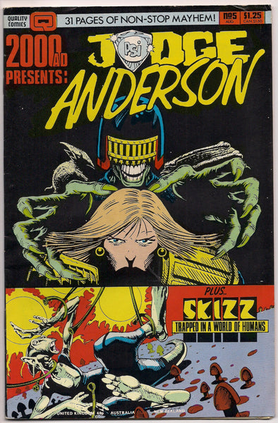 2000 AD Judge Anderson #5 Skizz ALAN MOORE Alan Grant John Wagner Jim Baikie Mike White Cyberpunk Post Apocalyptic Illustrated Action