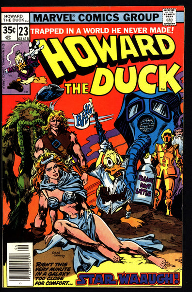 Marvel Comics HOWARD the DUCK 23 Star Wars Parody Man-Thing Steve Gerber Gene Colan Existential Anthropomorphic Funny Animal Social Satire