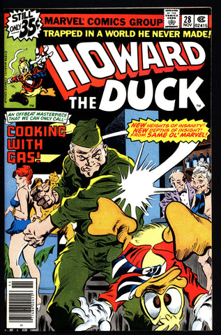 Marvel Comics HOWARD the DUCK 28 The Military Steve Gerber Carmine Infantino Existential Anthropomorphic Funny Animal Social Satire