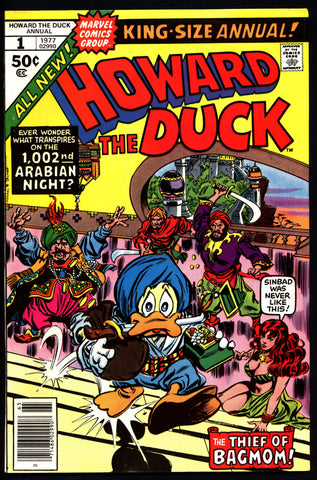 Marvel Comics HOWARD the DUCK King Size Annual #1 ARABIAN Nights Parody Steve Gerber Val Mayerik Existential Anthropomorphic Funny Animal