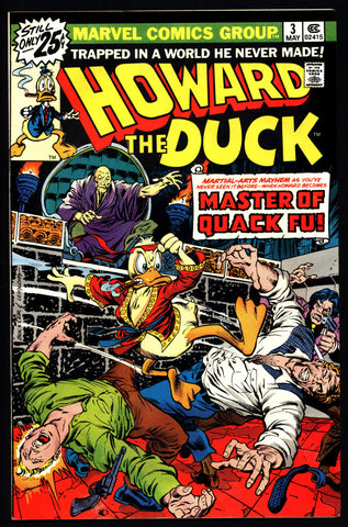 Marvel Comics 1976 HOWARD the DUCK #3 Steve Gerber John Buscema Existential Anthropomorphic Funny Animal Comic Book Social Satire