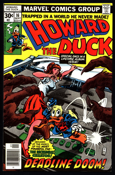 Marvel Comics 1977 HOWARD the DUCK #16 Album Issue Steve Gerber Gene Colan Existential Anthropomorphic Funny Animal Comic Book Social Satire