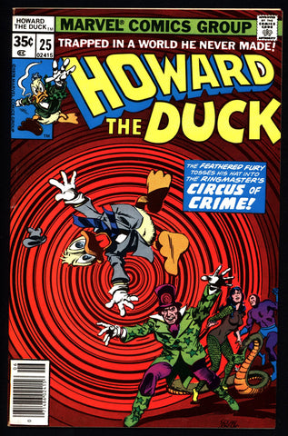 Marvel Comics HOWARD the DUCK 25 RINGMASTER Steve Gerber Gene Colan Existential Anthropomorphic Funny Animal Social Satire