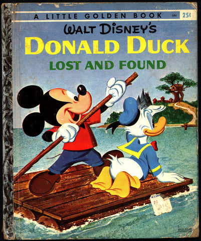 Walt Disney's DONALD DUCK Lost and Found Little Golden Book D86 with Mickey Mouse & Goofy Childrens Kids Book