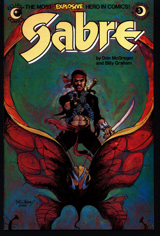 eclipse comics SABRE#5 BILLY GRAHAM Don McGregor Dystopian Science Fiction Swashbuckler Mature Content