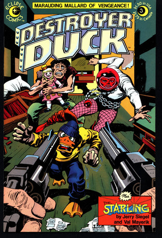 eclipse comics DESTROYER DUCK #3 Steve Gerber Jack KIRBY Anti Marvel Howard the Duck & Starling by Superman's Jerry Siegel with Val Mayerik