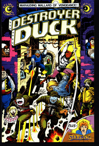 eclipse comics DESTROYER DUCK #4 Steve Gerber Jack KIRBY Anti Marvel Howard the Duck & Starling by Superman's Jerry Siegel with Val Mayerik