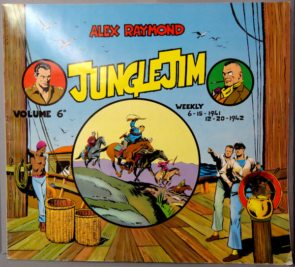 JUNGLE JIM Bradley Vol 6 Alex Raymond 1941-42 Rare LARGE Size Action Hero Newspaper Comic Strip Reprint  Johnny Weismuller Asia Safari