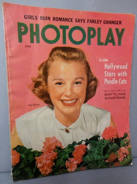 PHOTOPLAY June 1952 June Allyson Sinatra Errol Flynn Hedda Hopper Lana Turner HIGH NOON Leslie Caron Robin Hood Brando Rita Hayworth