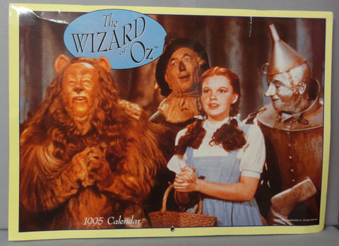 Wizard of OZ 1995 Calendar L FRANK BAUM Classic Children's Illustrated Fantasy M G M Movie Judy Garland Jack Hailey Bert Lahr Ray Bolger