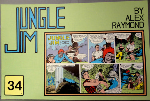 JUNGLE JIM #34 3rd Series Sunday Pages Jan 11/Aug 27 1950 Alex Raymond Paul Norris Don Moore LARGE Action Hero Newspaper Comic Strip Reprint