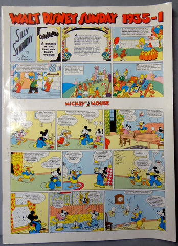 Walt Disney Sunday Silly Symphony Vol 1 1935 Floyd Gottfredson MICKEY MOUSE Donald Duck In ITALIAN Color Comic Strip Reprint