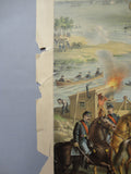 KURZ & ALLISON Original 1889 CHROMOLITHOGRAPH of the Civil War “Battle Between the Monitor and Merrimac” March 9th, 1862