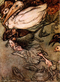 ARTHUR RACKHAM David Larkin Golden Age illustrator Lewis Carroll Nathaniel Hawthorne Brothers Grimm King Arthur Mother Goose Aesop Mermaids