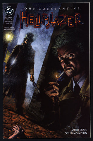DC Comics Vertigo Press John CONSTANTINE HELLBLAZER #54 Garth Ennis Supernatural Magic Gothic Horror Anti-Super Hero Goth