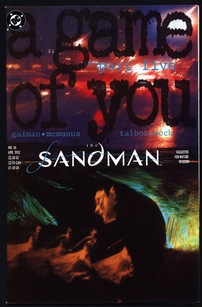 DC Comics Vertigo Press SANDMAN #36 Neil GAIMAN Shawn McManus Supernatural Magic Gothic Horror Anti-Super Hero Goth