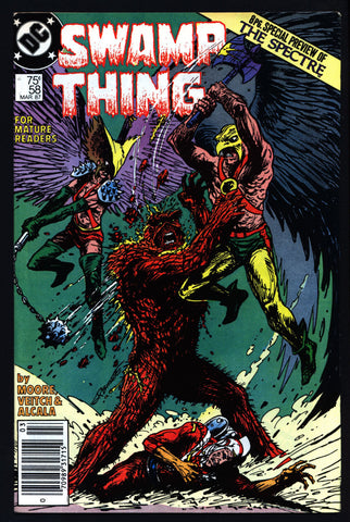 SWAMP THING #58 Alan Moore DC Comics Hawkman Spectre Adam Strange Rick Veitch Supernatural Magic Gothic Horror Anti-Super Hero Goth