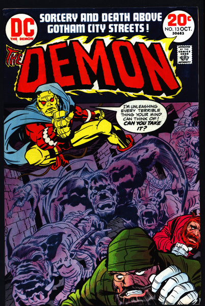 The DEMON #13 1972 Jack Kirby DC Comics Etrigan Camelot Merlin Fourth World Supernatural Cult Monster Anti-SuperHero