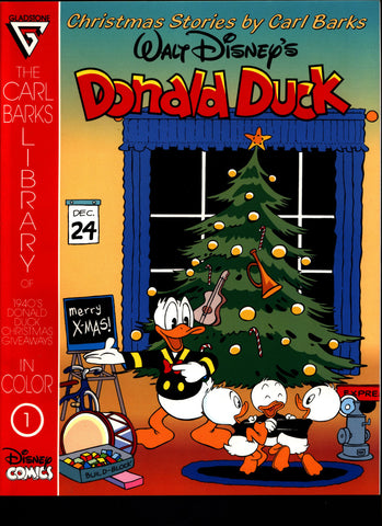 SEALED Walt Disney's 1940's Donald Duck Christmas Comics Give-Aways CARL BARKS Library in Color #1 N M With Card