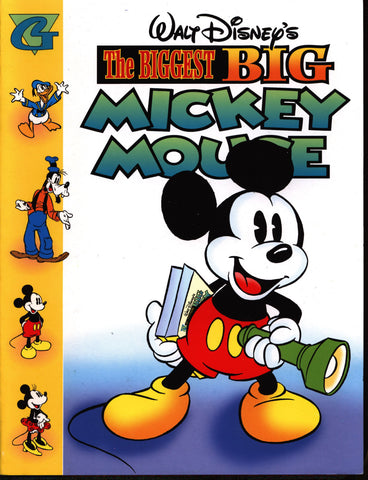 Walt Disney's The Biggest Big MICKEY MOUSE Book With Card NM Floyd Gottfredson 1930's Collection of Funnies Newspaper Comic strips & More