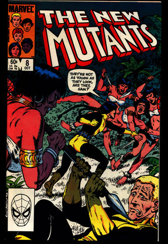 Marvel Comics NEW MUTANTS #8 Chris Claremont Sal Buscema Bob McLeod Professor X X-Men Cannonball Psyche Sunspot Wolfsbane