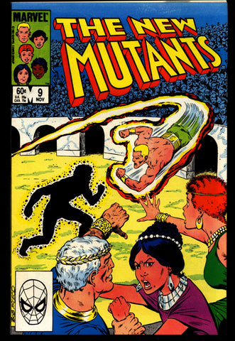 Marvel Comics NEW MUTANTS #9 Chris Claremont Sal Buscema Bob McLeod Professor X X-Men Cannonball Psyche Sunspot Wolfsbane