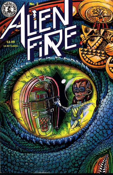 ALIEN FIRE #2 Eric Vincent 1987 Kitchen Sink Science Fiction Horror Alternative Independent Comic