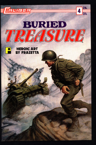 BURIED TREASURE #4 Frank Frazetta Caliber Press Pure Imagination Silver Age War Anthology Alternative Comic