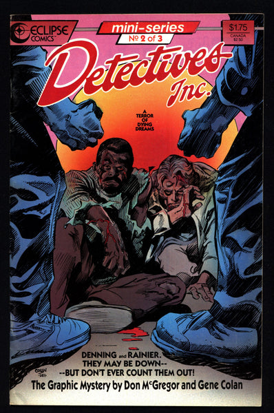 DETECTIVES Inc Don McGregor Gene Colan eclipse comics Mini Series 2 0f 3 Crime Mystery Hardboiled Noir Alternative Comic