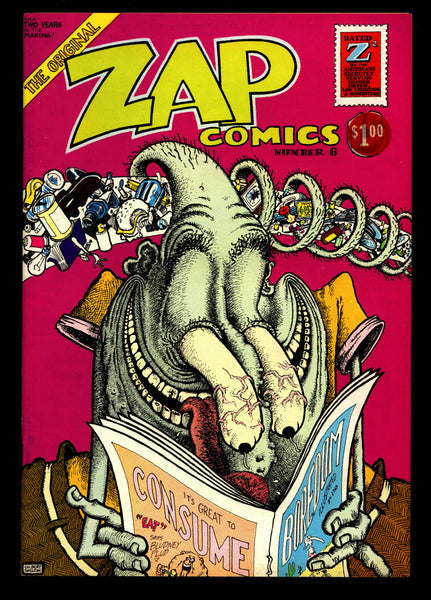 ZAP Comix #6 2nd Robert CRUMB Apex Novelty ADULT Dope Drugs Sex Psychedelic Hippy Underground Comic